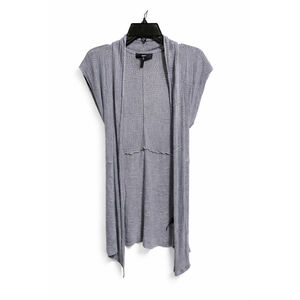 Mossimo Gray Open Knit Sleeveless Duster Cardigan Small Made in USA